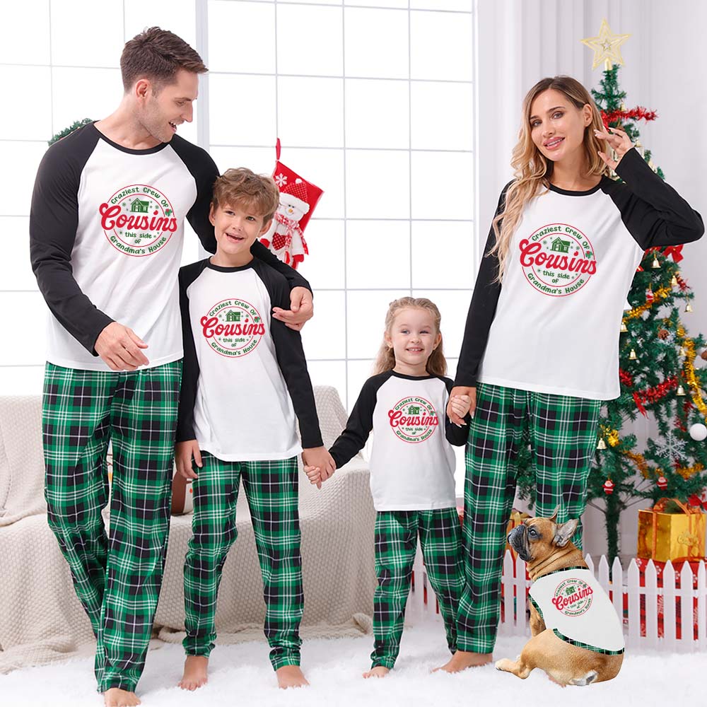 Personalized Craziest Cousin Funny Family Pajamas Christmas Personalized Craziest Cousin Funny Family Pajamas Christmas
