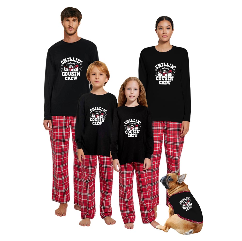 Funny Snowman Cousin Crew Matching Christmas Jammies Cotton Funny Snowman Cousin Crew Matching Christmas Jammies Cotton