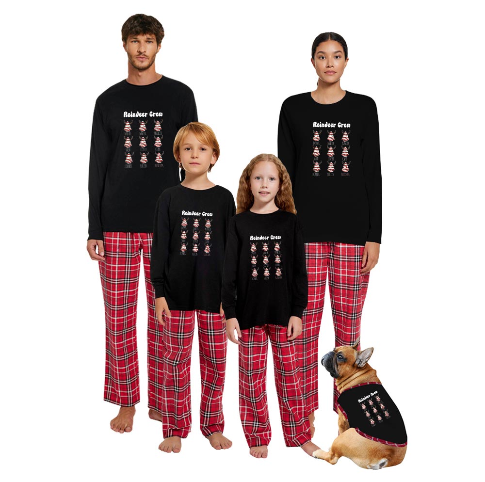 Christmas Cake Reindeer Family Pajamas Matching Cotton Christmas Cake Reindeer Family Pajamas Matching Cotton