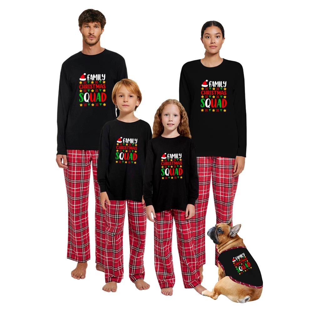 Family Christmas Squad Pajamas Dog And Owner Cotton Family Christmas Squad Pajamas Dog And Owner Cotton