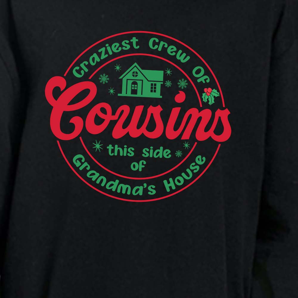 Custom Craziest Cousin Crew Cotton Matching Christmas PJs