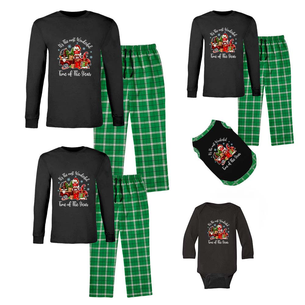 Gnome Red Truck Christmas Match Pjs 100% Cotton Gnome Red Truck Christmas Match Pjs 100% Cotton