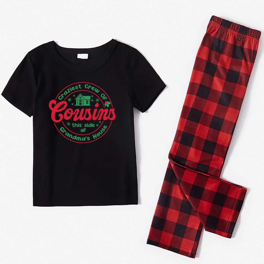 Craziest Cousin Crew Matching Holiday Pajamas Short Sleeve Craziest Cousin Crew Matching Holiday Pajamas Short Sleeve