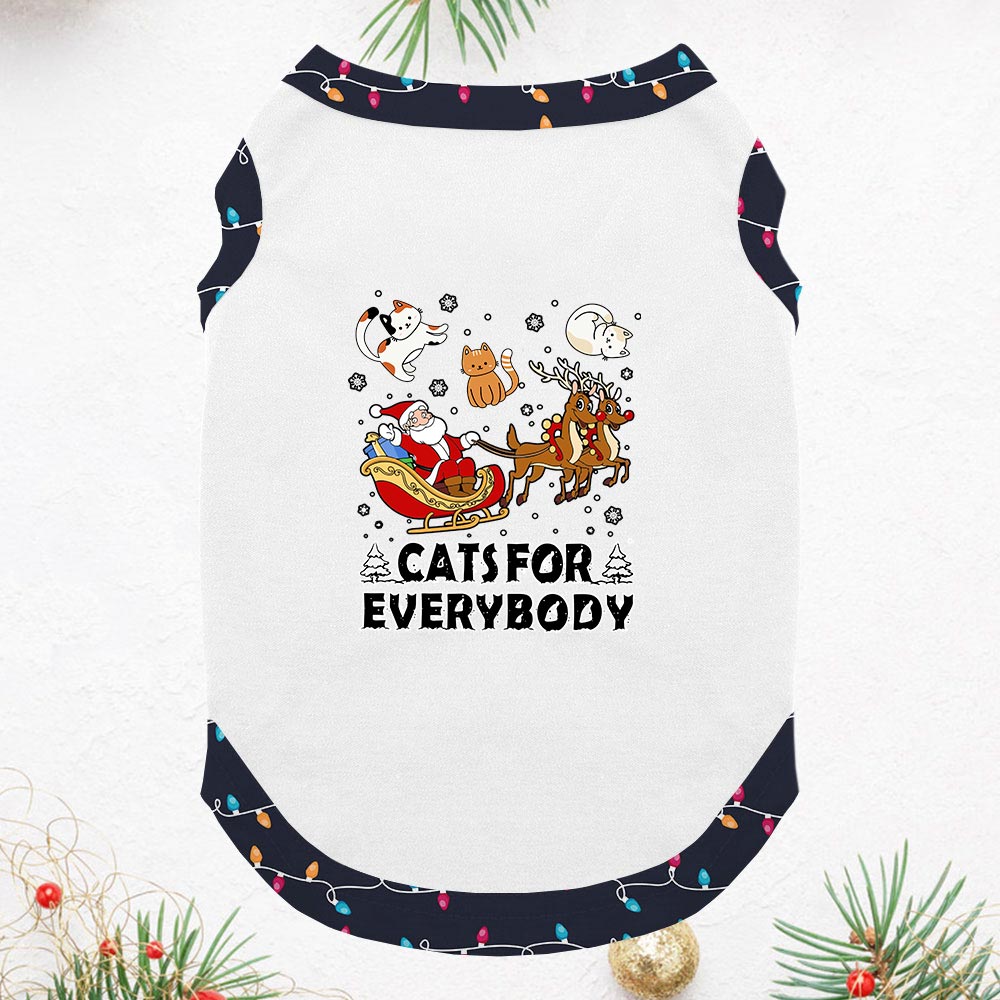 Festive Cats For Everybody Jammies Matching Short Sleeves