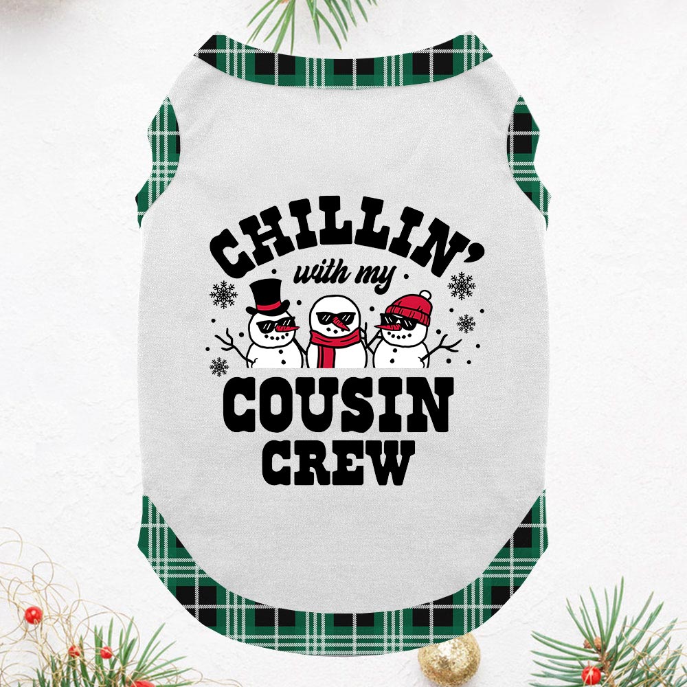 Snowman Family Christmas PJs Sayings Chillin With My Cousin Crew Snowman Family Christmas PJs Sayings Chillin With My Cousin Crew