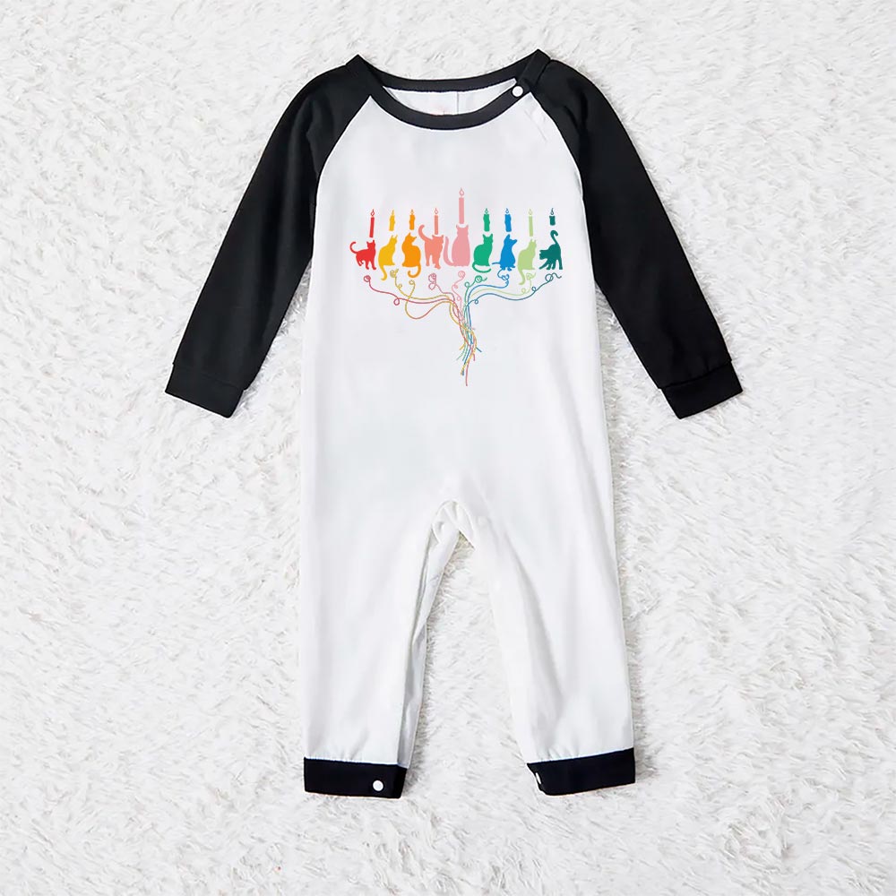 Funny Hanukkah Cat Cute Christmas Pajamas For Family And Pets
