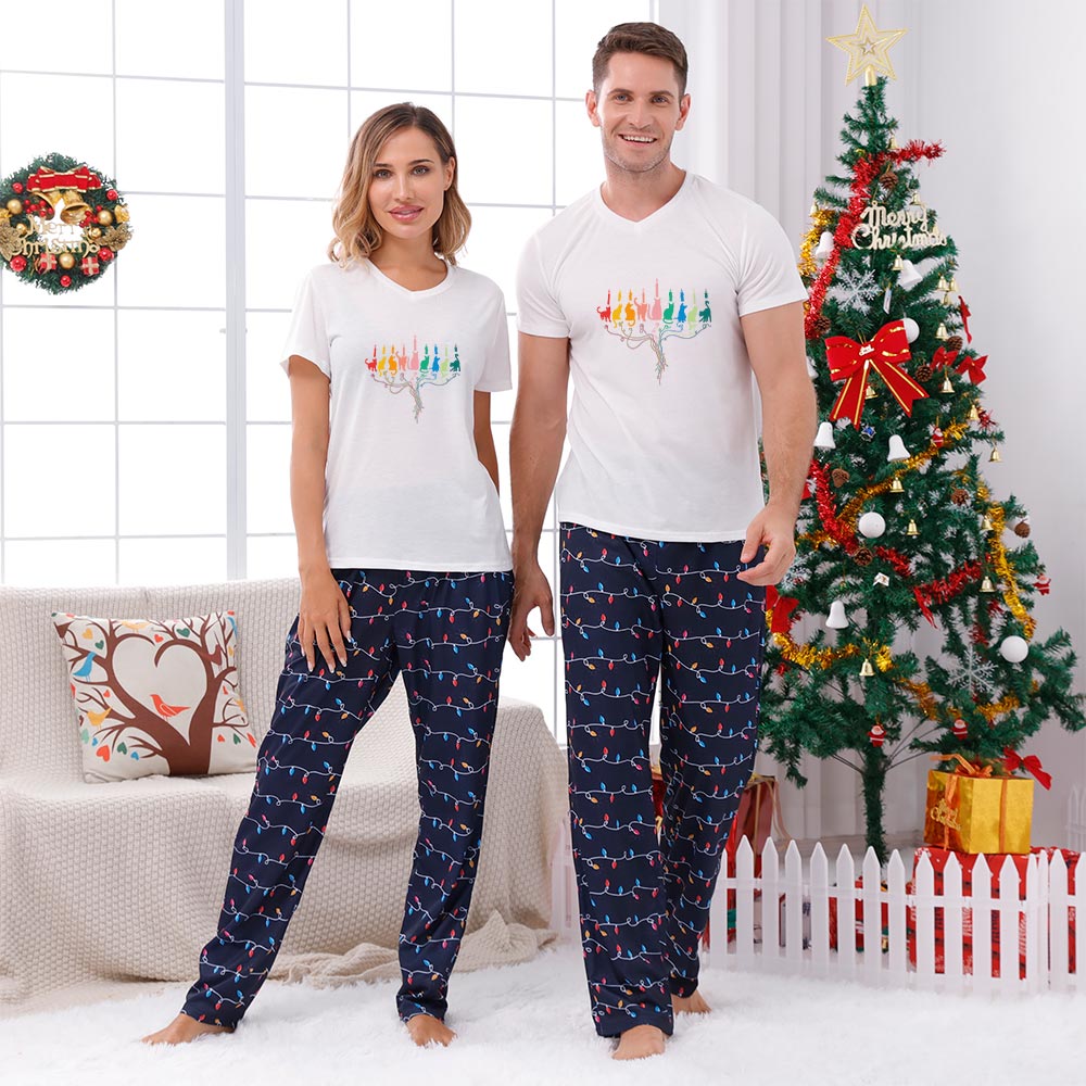 Funny Hanukkah Cat Short Sleeves Christmas Pajamas For Adults and Kids Funny Hanukkah Cat Short Sleeves Christmas Pajamas For Adults and Kids