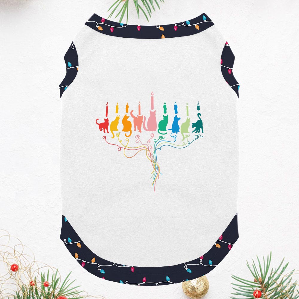 Funny Hanukkah Cat Short Sleeves Christmas Pajamas For Adults and Kids Funny Hanukkah Cat Short Sleeves Christmas Pajamas For Adults and Kids