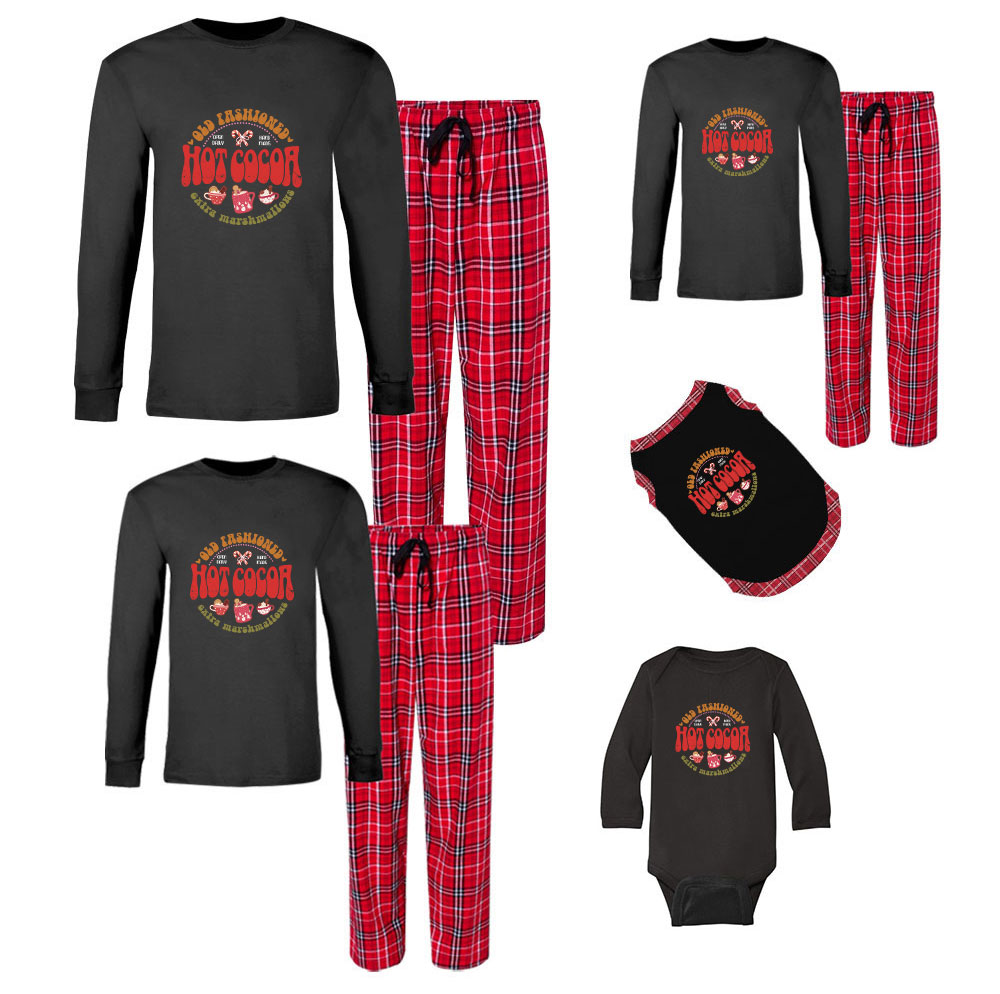 Hot Cocoa Marshmallows Cotton Christmas Jammies Family Hot Cocoa Marshmallows Cotton Christmas Jammies Family
