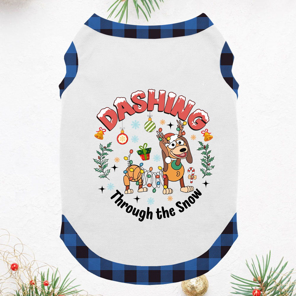 Festive Dachshund Family Xmas PJs Dashing Through The Snow