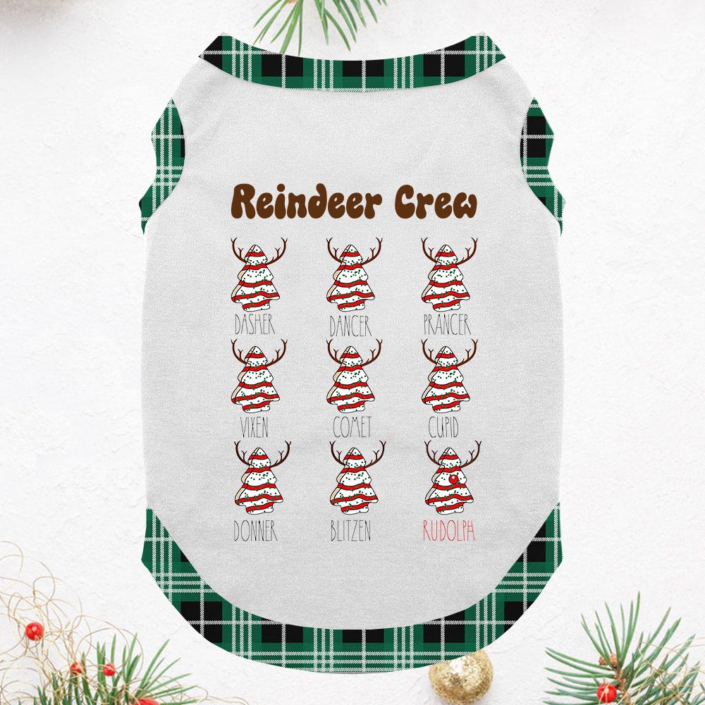 Christmas Cake Reindeer Family Matching Pajamas With Dog Christmas Cake Reindeer Family Matching Pajamas With Dog