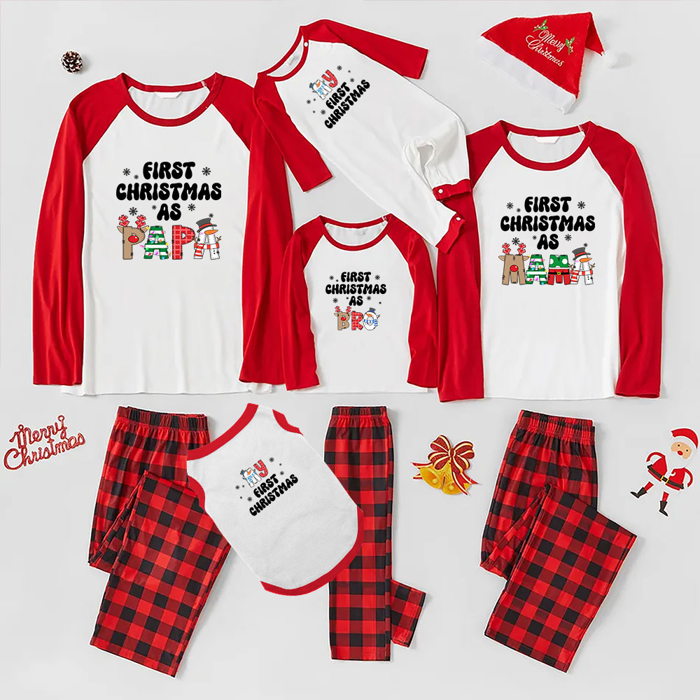 My First Christmas Family With Infant Matching Pajamas My First Christmas Family With Infant Matching Pajamas