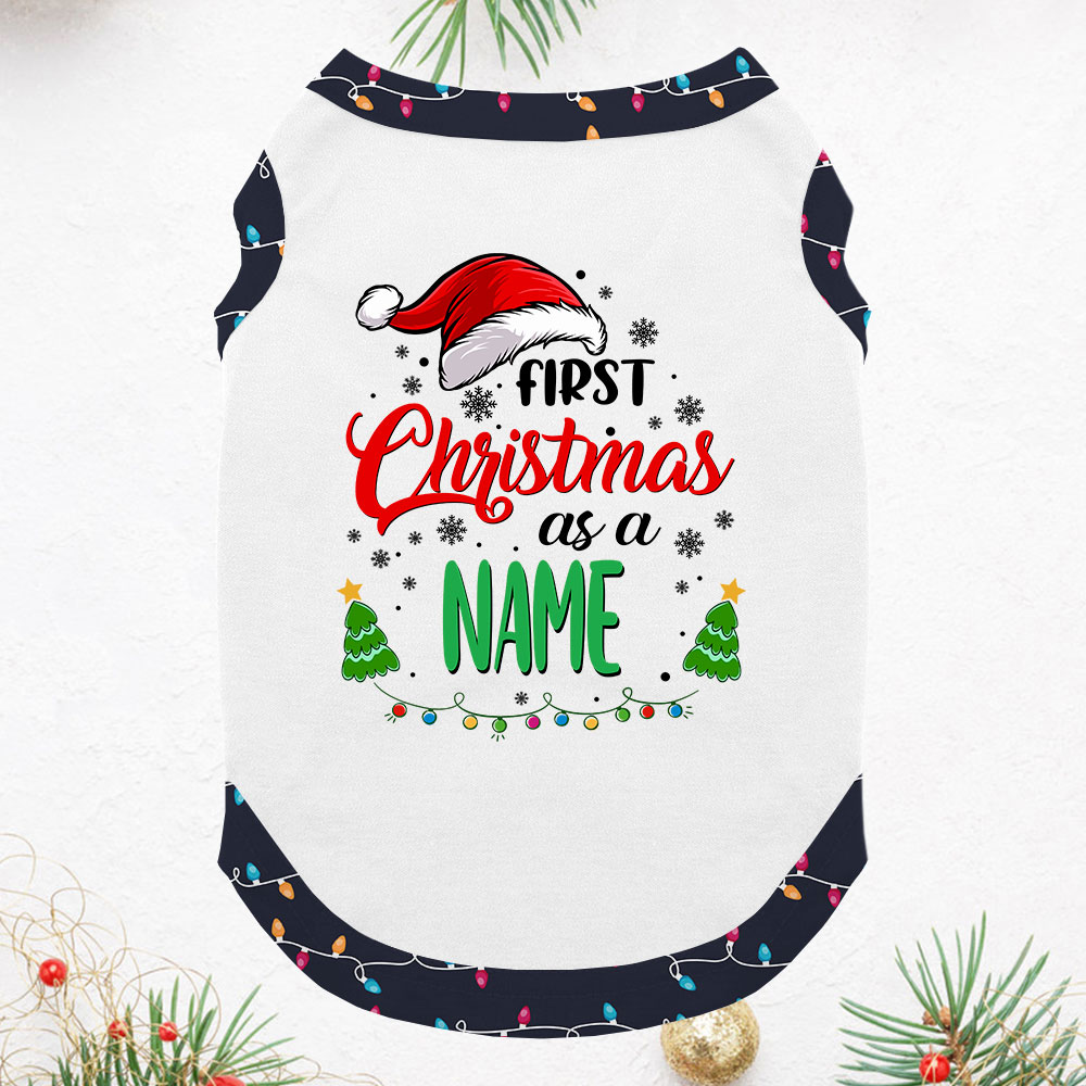 Custom My First Christmas Family PJs Sets Short Sleeves Navy White Custom My First Christmas Family PJs Sets Short Sleeves Navy White
