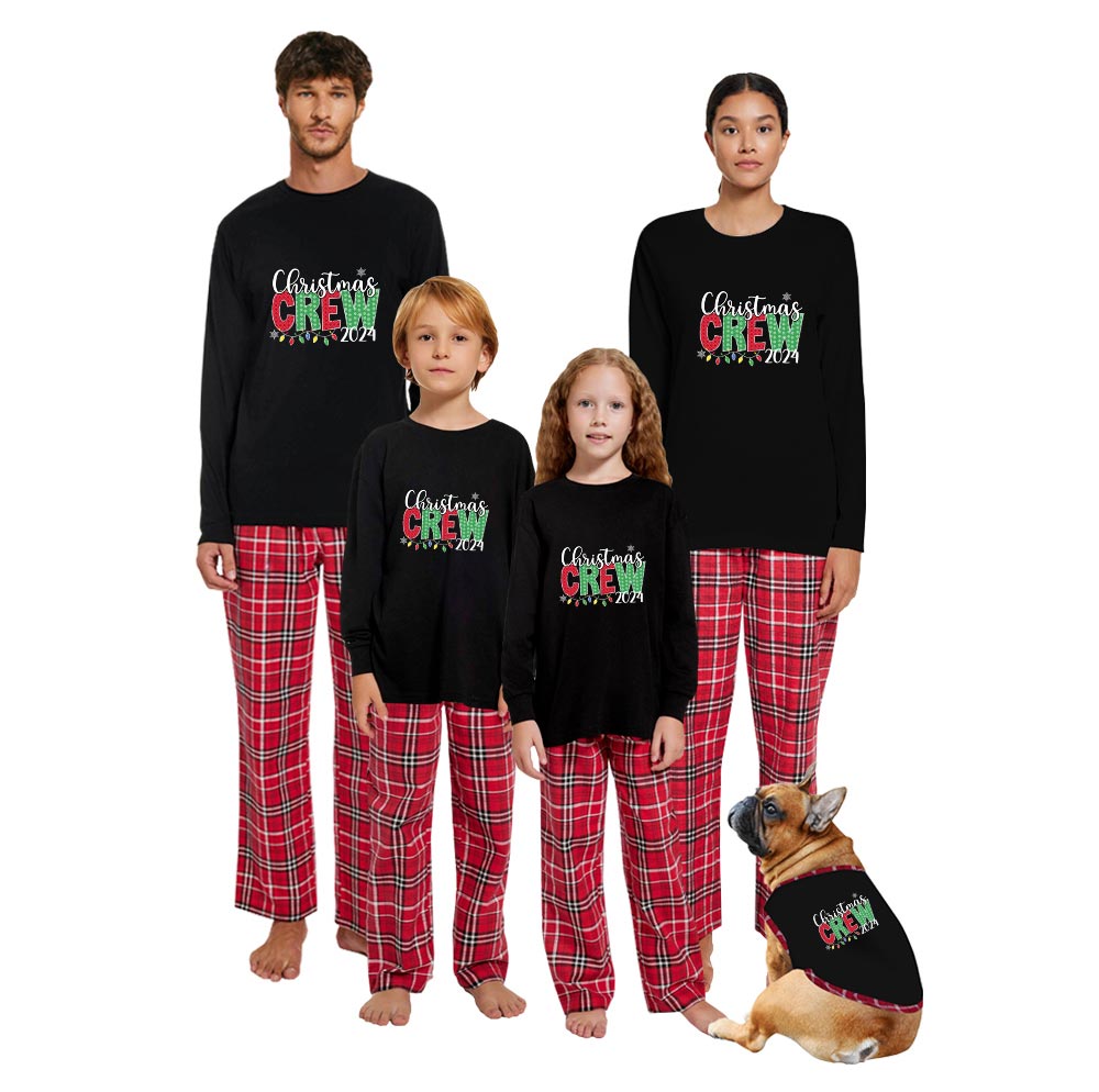 Christmas Crew 2024 Pajamas Dog And Owner Cotton