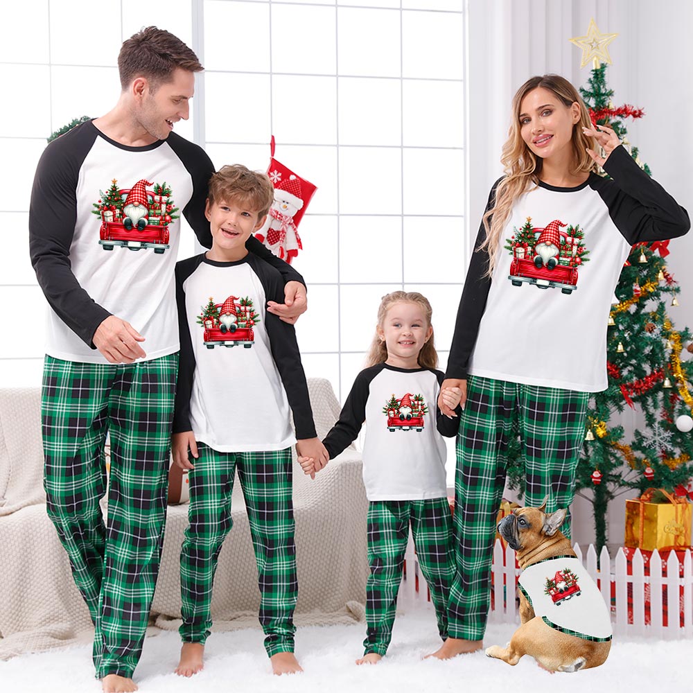 Cute Gnome Matching Family Pajama Sets Christmas