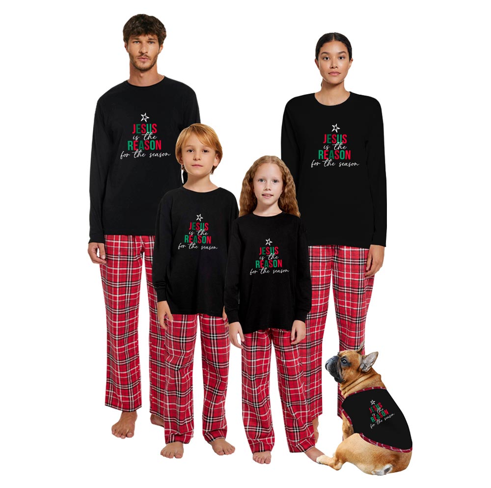 Jesus Is The Reason For The Season Family Christmas Pajamas Cotton Jesus Is The Reason For The Season Family Christmas Pajamas Cotton