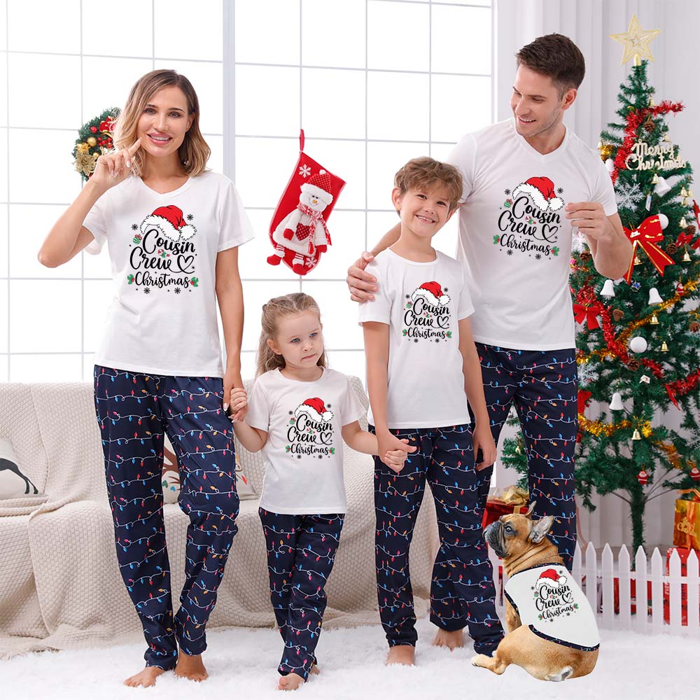 Cousin Crew Sibling Matching Family Pajamas Short Sleeve