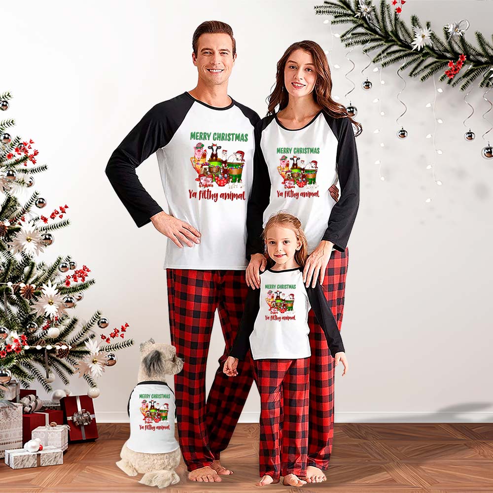 Farm Animal Jammies For Your Families Merry Christmas Ya Filthy Animal Farm Animal Jammies For Your Families Merry Christmas Ya Filthy Animal