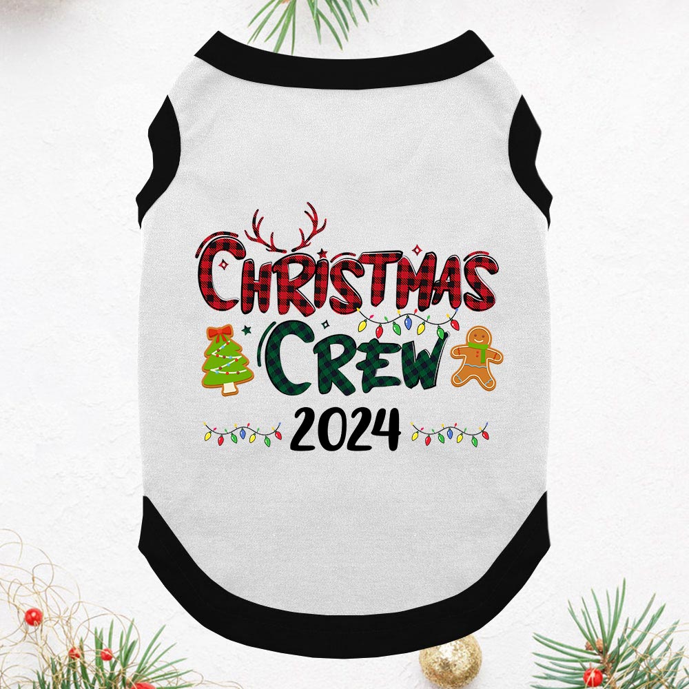 Christmas Crew 2024 Family Matching Pajamas With Dog Christmas Crew 2024 Family Matching Pajamas With Dog