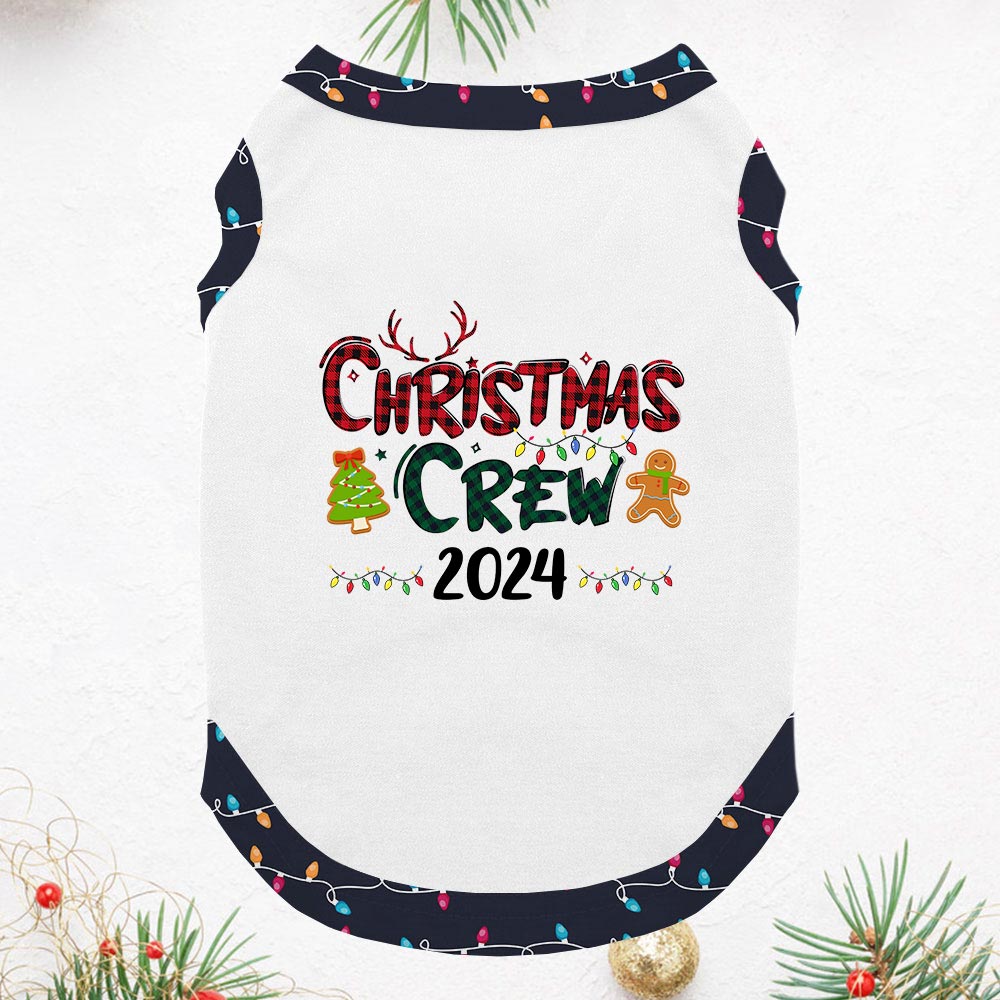 Christmas Crew 2024 Short Sleeves Matching Holiday Pajamas Christmas Crew 2024 Short Sleeves Matching Holiday Pajamas