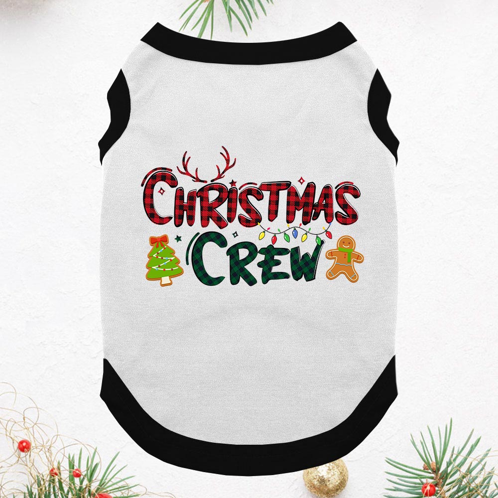 Christmas Crew Family Matching Pajamas With Dog Christmas Crew Family Matching Pajamas With Dog