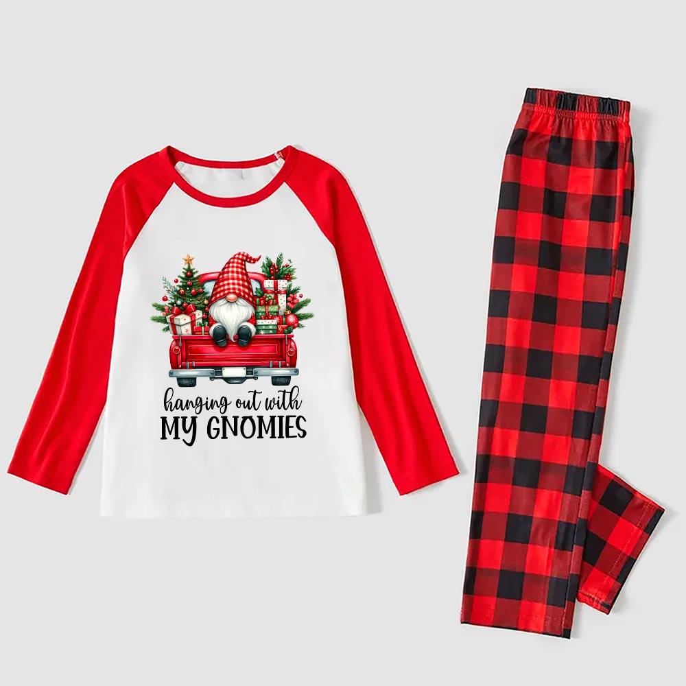 Hanging Out With My Gnomies Family Christmas Pajama Sets Hanging Out With My Gnomies Family Christmas Pajama Sets