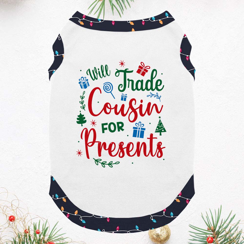 Cousin For Present Funny Matching Christmas Pjs Set Short Sleeve