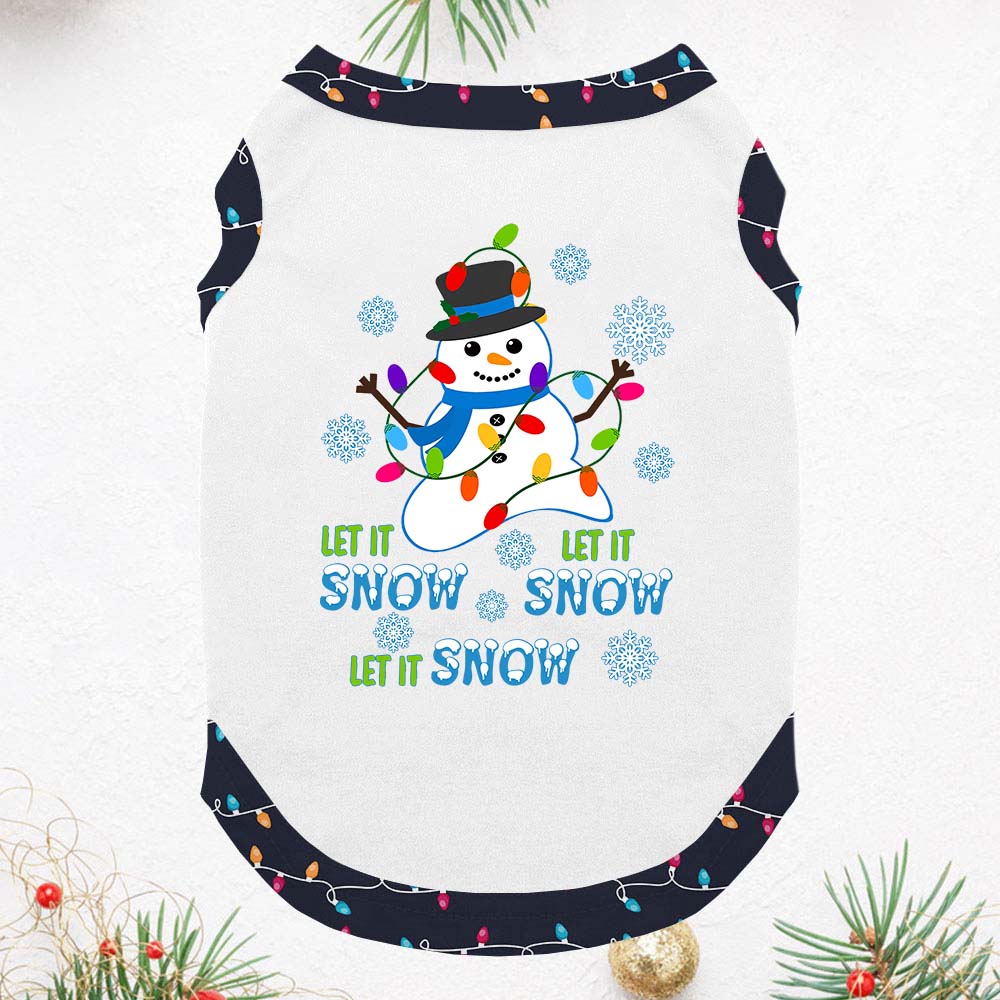 Cute Snowman Matching Christmas Pj For Family And Dog Short Sleeve Cute Snowman Matching Christmas Pj For Family And Dog Short Sleeve
