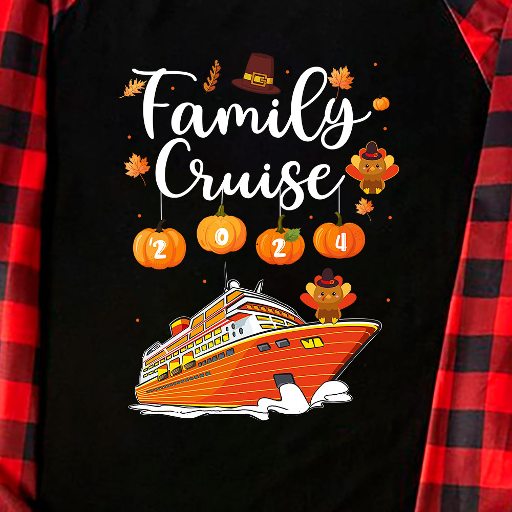 2024 Festive Family Cruise Thanksgiving Matching Pjs With Plus Size 2024 Festive Family Cruise Thanksgiving Matching Pjs With Plus Size