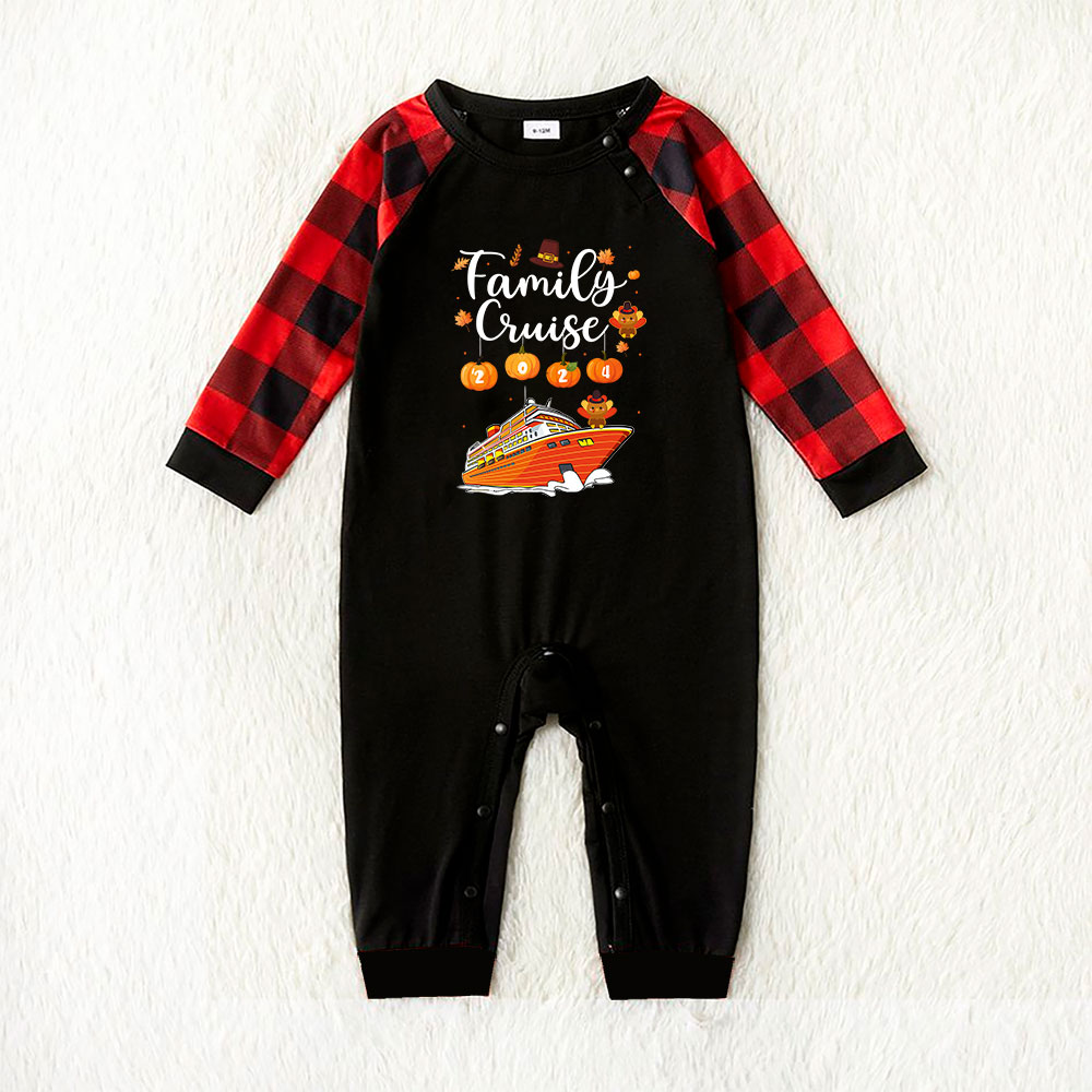 2024 Festive Family Cruise Thanksgiving Matching Pjs With Plus Size 2024 Festive Family Cruise Thanksgiving Matching Pjs With Plus Size