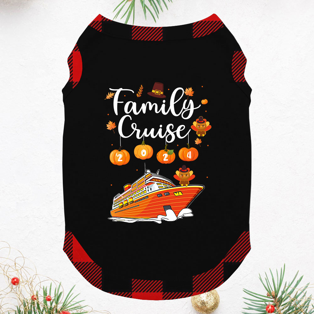 2024 Festive Family Cruise Thanksgiving Matching Pjs With Plus Size 2024 Festive Family Cruise Thanksgiving Matching Pjs With Plus Size