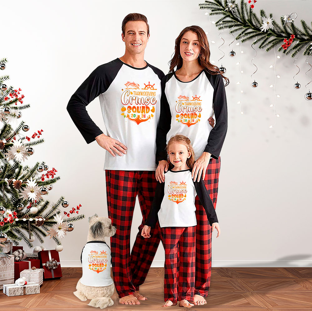 Thanksgiving Cruise Squad Family Holiday Pjs 2024