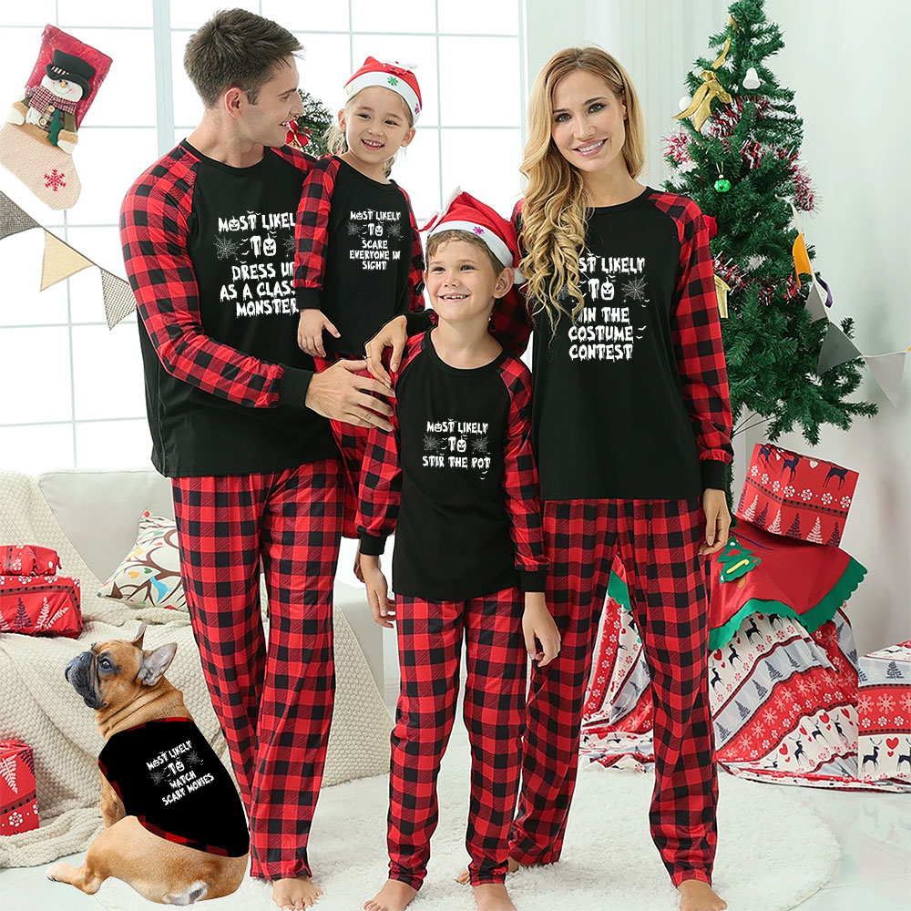Funny Personalized Halloween Pajamas Family With Plus Size Funny Personalized Halloween Pajamas Family With Plus Size