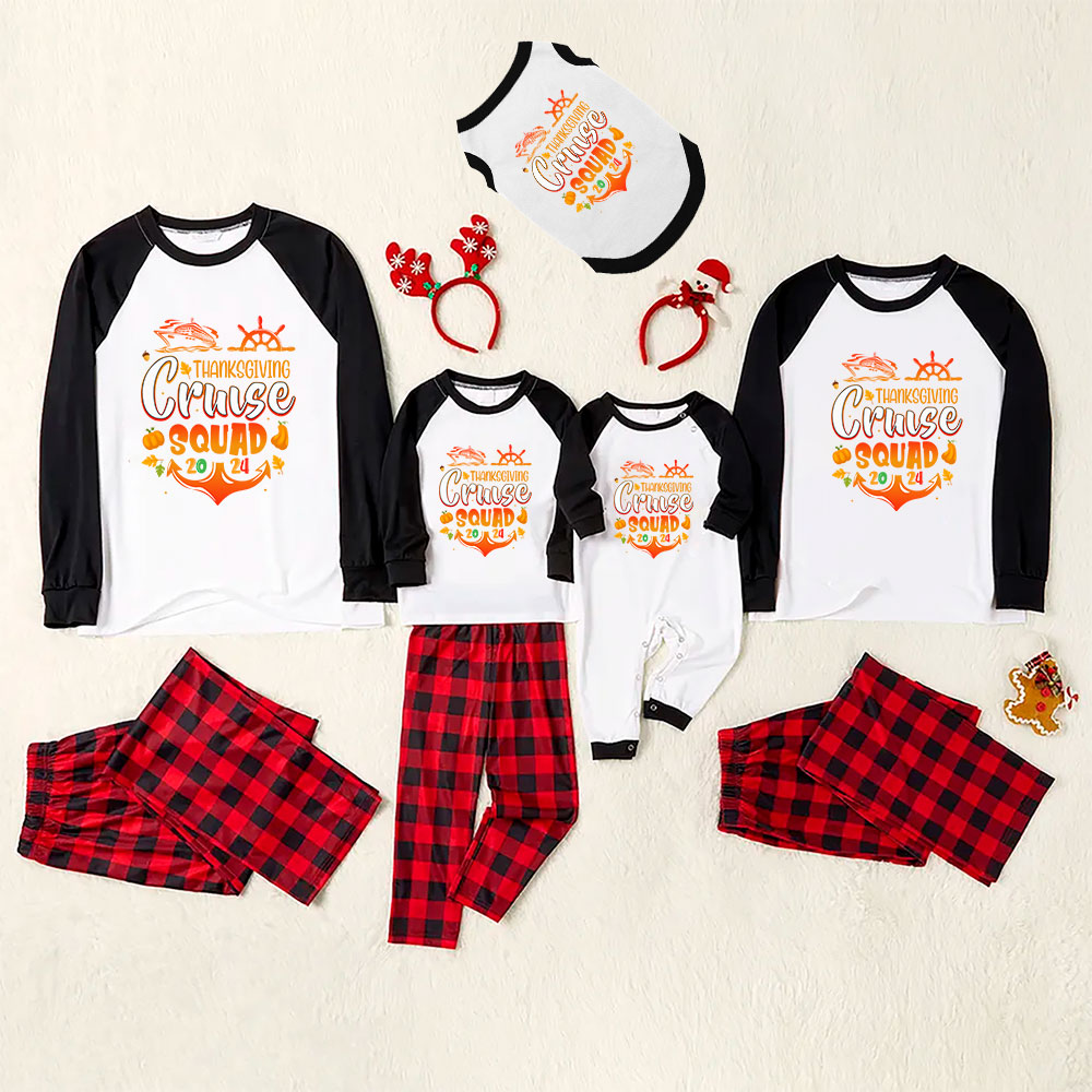 Thanksgiving Cruise Squad Family Holiday Pjs 2024