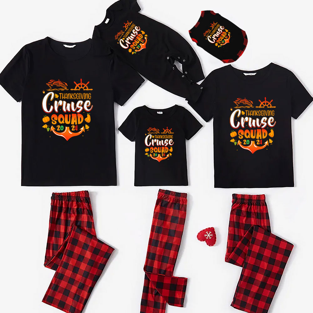 2024 Thanksgiving Cruise Squad Matching PJ Sets Short Sleeves 2024 Thanksgiving Cruise Squad Matching PJ Sets Short Sleeves