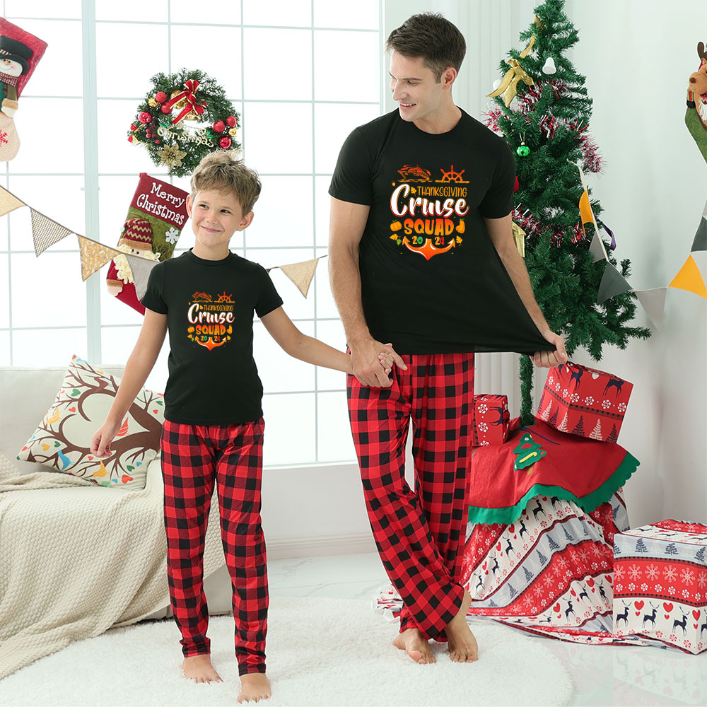 2024 Thanksgiving Cruise Squad Matching PJ Sets Short Sleeves 2024 Thanksgiving Cruise Squad Matching PJ Sets Short Sleeves