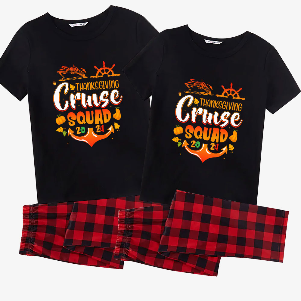 2024 Thanksgiving Cruise Squad Matching PJ Sets Short Sleeves 2024 Thanksgiving Cruise Squad Matching PJ Sets Short Sleeves
