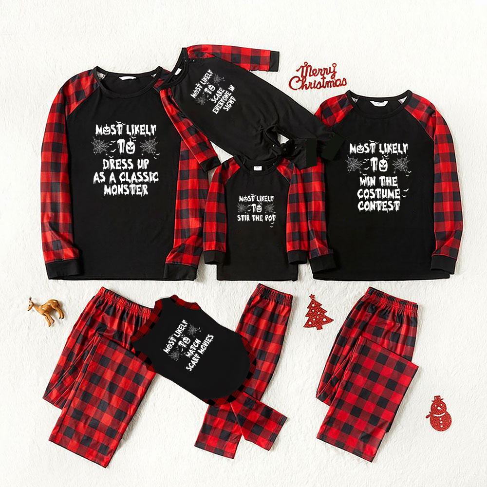Funny Personalized Halloween Pajamas Family With Plus Size Funny Personalized Halloween Pajamas Family With Plus Size