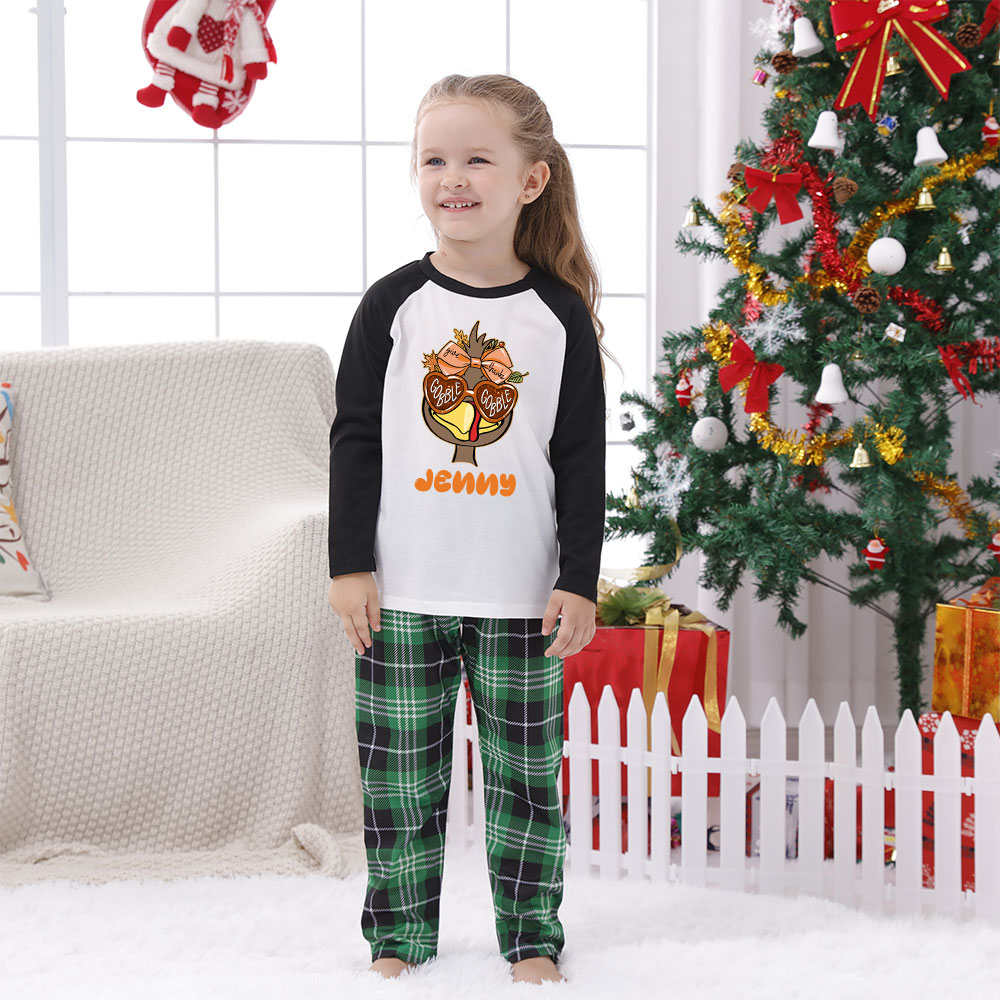 Personalized Turkey Family Thanksgiving Pajamas Plus Size Personalized Turkey Family Thanksgiving Pajamas Plus Size