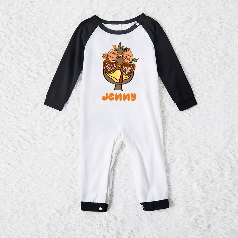 Personalized Turkey Family Thanksgiving Pajamas Plus Size Personalized Turkey Family Thanksgiving Pajamas Plus Size
