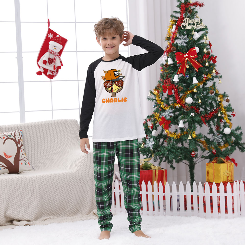 Personalized Turkey Family Thanksgiving Pajamas Plus Size Personalized Turkey Family Thanksgiving Pajamas Plus Size