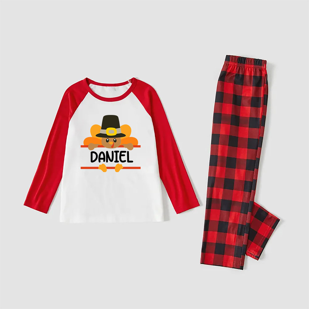Personalized Thanksgiving Family Pjs Turkey With Bow Or Hat Personalized Thanksgiving Family Pjs Turkey With Bow Or Hat