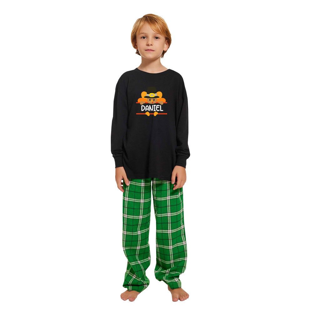 Customized Name Cotton Turkey Thanksgiving Pjs Family Customized Name Cotton Turkey Thanksgiving Pjs Family
