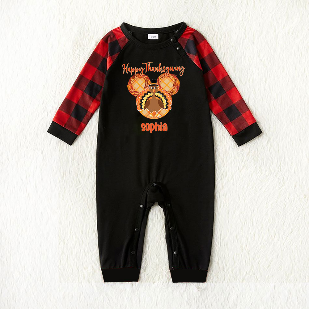 Personalized Brown Turkey Thanksgiving Family Pajama Sets Personalized Brown Turkey Thanksgiving Family Pajama Sets