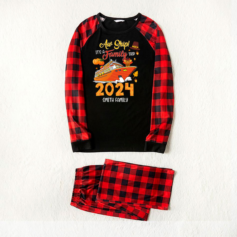 Unique Customized Family Trip Thanksgiving Matching Pjs 2024 Unique Customized Family Trip Thanksgiving Matching Pjs 2024