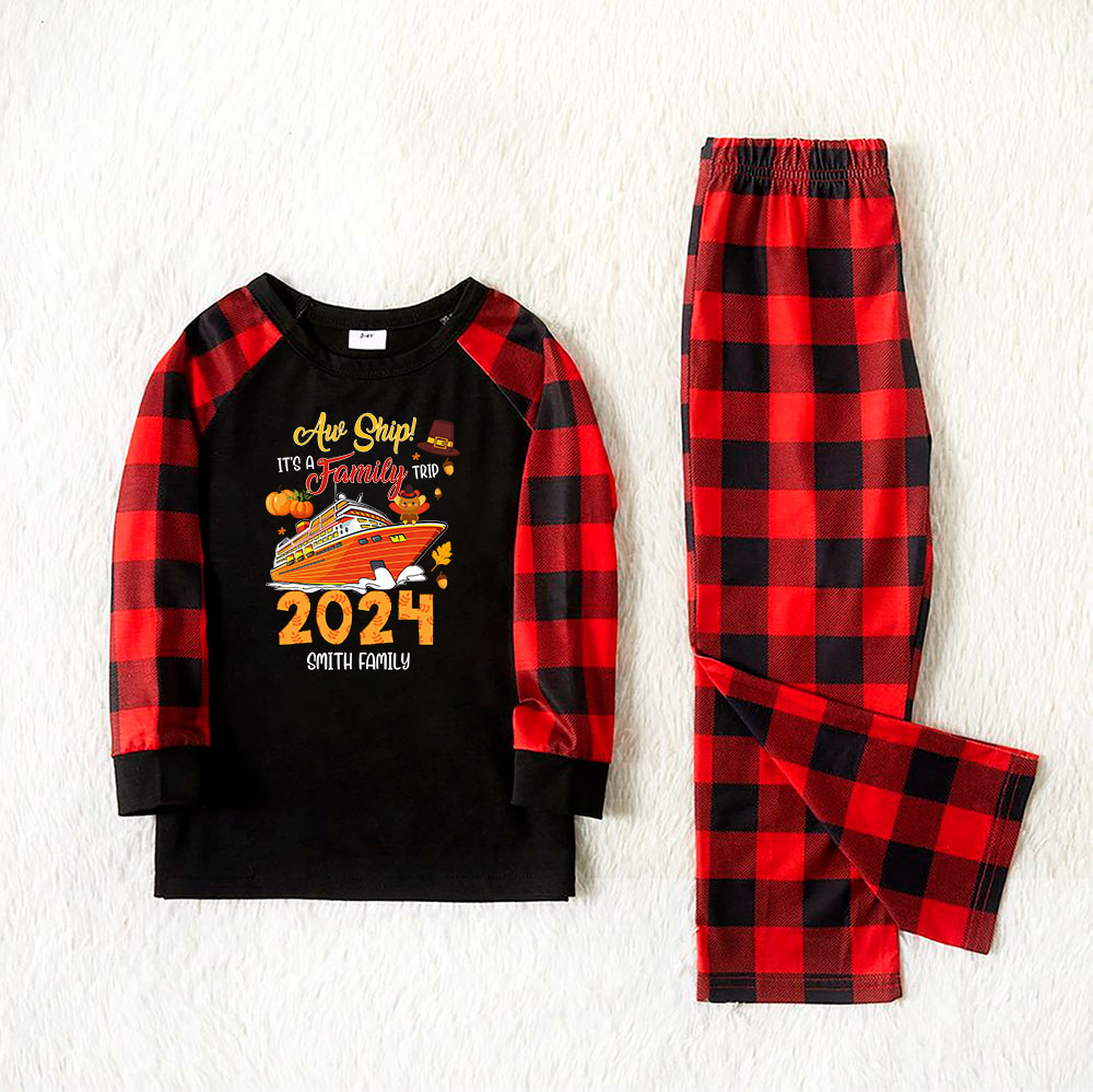 Unique Customized Family Trip Thanksgiving Matching Pjs 2024 Unique Customized Family Trip Thanksgiving Matching Pjs 2024