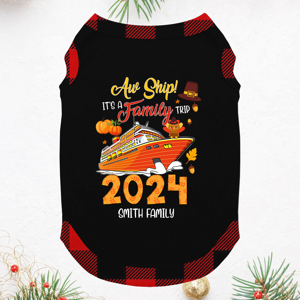 Unique Customized Family Trip Thanksgiving Matching Pjs 2024 Unique Customized Family Trip Thanksgiving Matching Pjs 2024