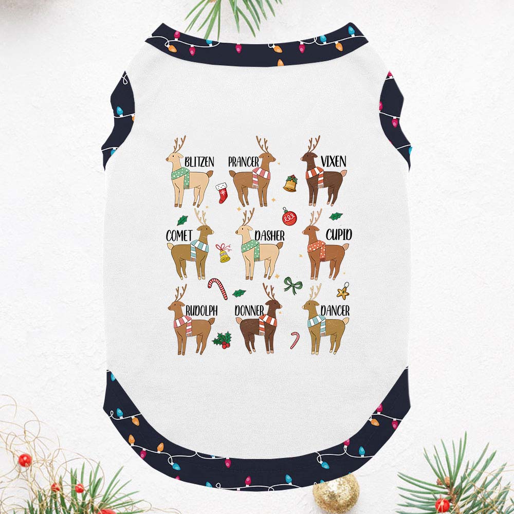 12 Santa's Reindeer Matching Family Xmas Pajamas Short Sleeve 12 Santa's Reindeer Matching Family Xmas Pajamas Short Sleeve