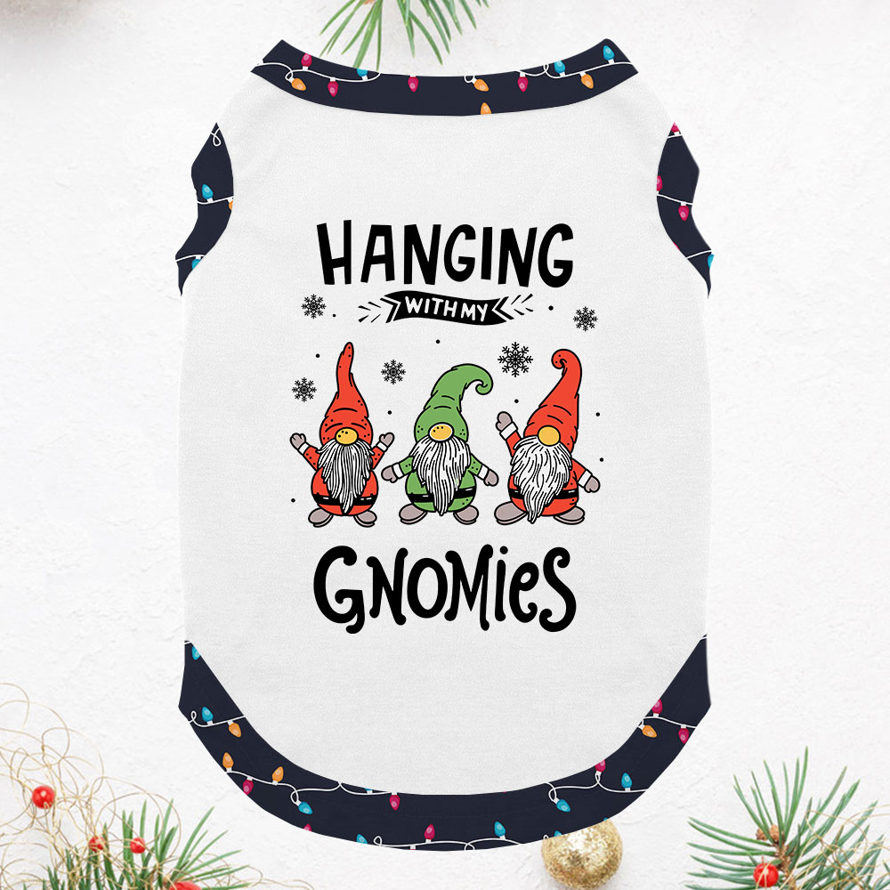 Gnomies Christmas Matching Family And Dog Pajamas Short Sleeve Gnomies Christmas Matching Family And Dog Pajamas Short Sleeve