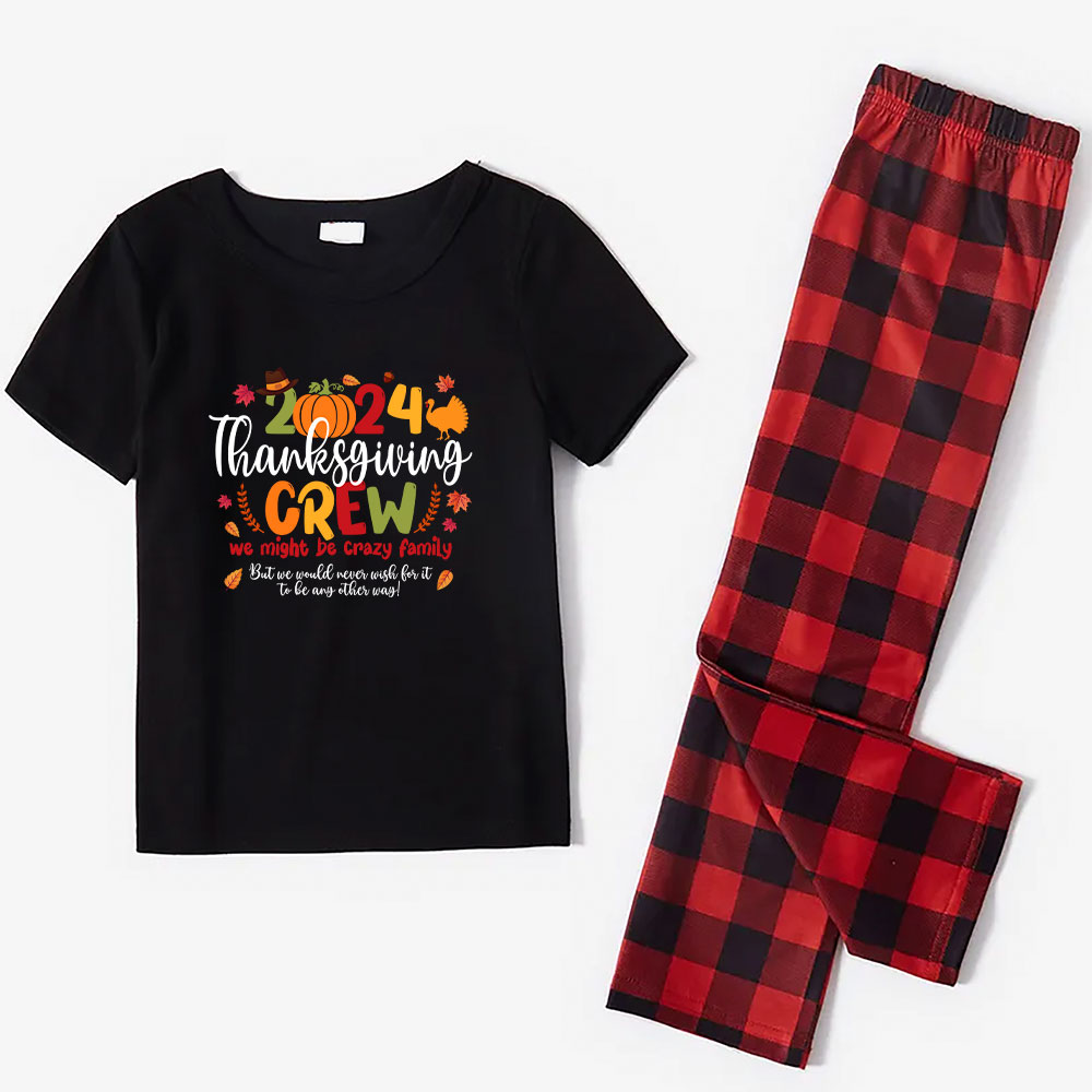 2024 Thanksgiving Day Pajamas For Family Buffalo Plaid Short Sleeves 2024 Thanksgiving Day Pajamas For Family Buffalo Plaid Short Sleeves